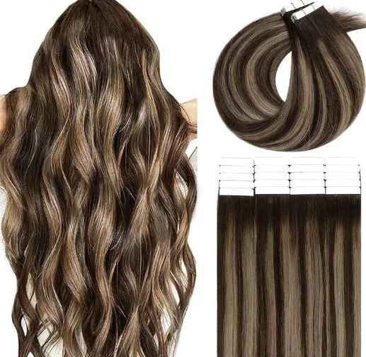 Lacer Hair Extension—Chestnut Brown Highlights