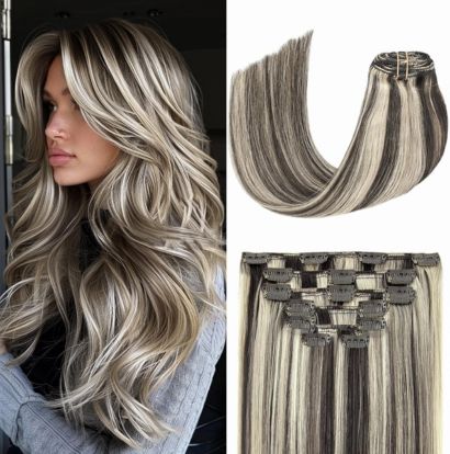 Aison 15-Inch Clip-In Hair Extensions for Hair Loss