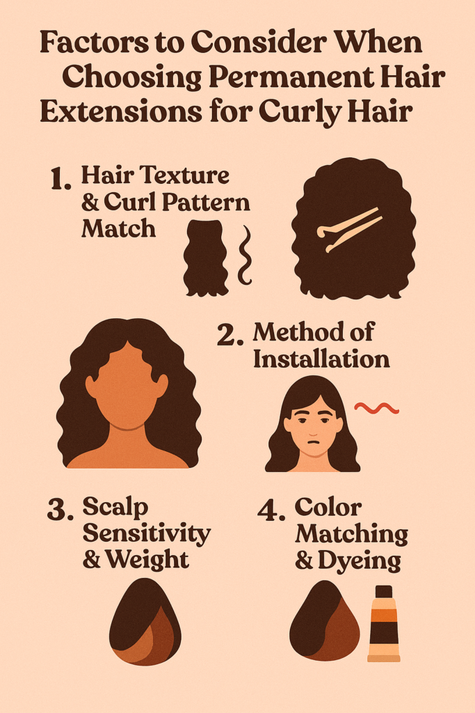 Factors to Consider When Choosing Permanent Hair Extensions for Curly Hair