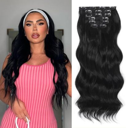 Vigorous 20-Inch Synthetic Clip-In Hair Extensions
