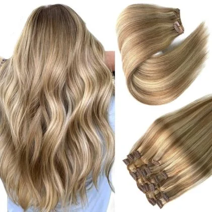 These weft hair extensions are made from 100% real human hair, offering a natural look and feel