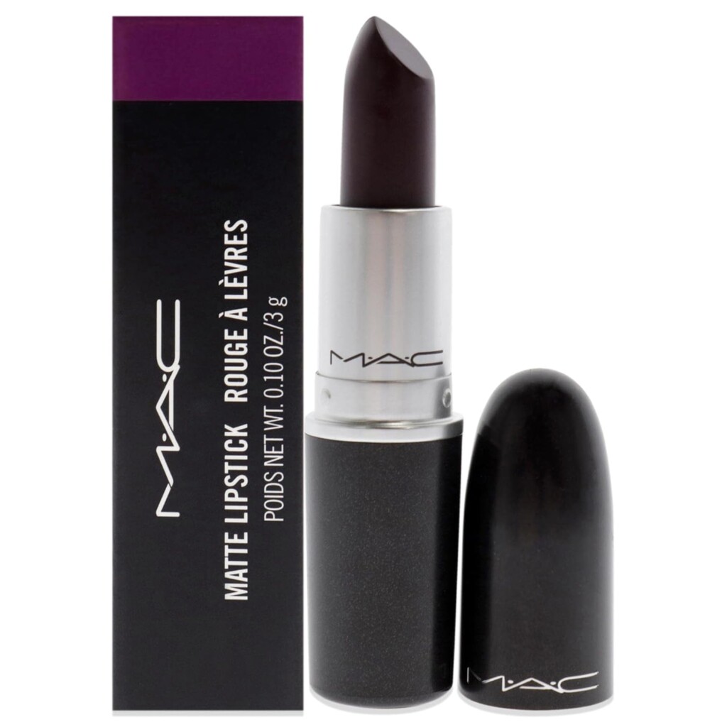 MAC matte lipstick in smoked purple