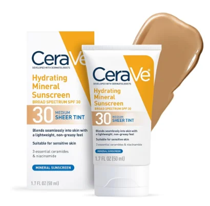 CeraVe hydrating mineral sunscreen tinted