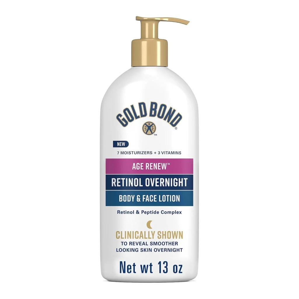 A nourishing nighttime lotion for aging skin featuring a retinol-peptide complex that supports renewal while delivering 24-hour moisture