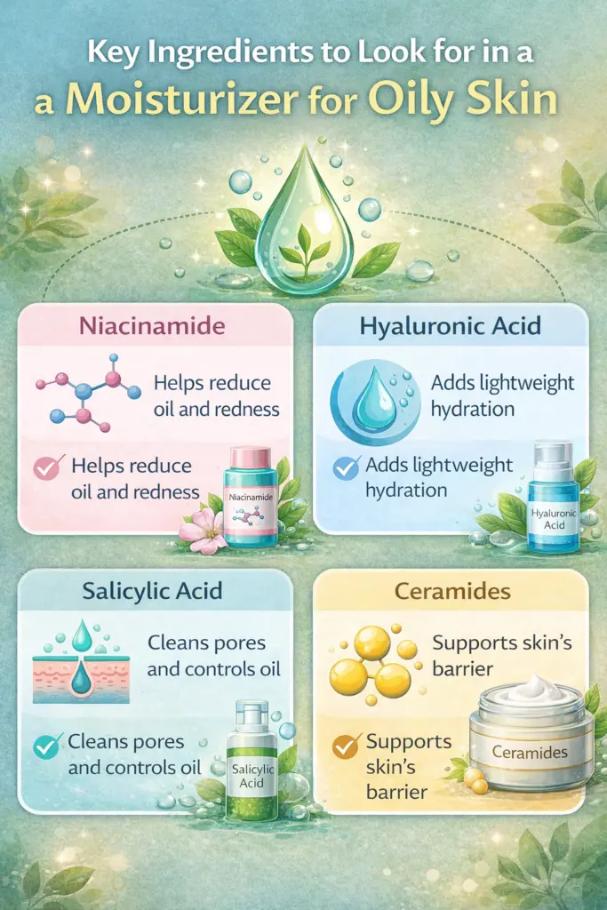 moisturizers for oily skin infographic