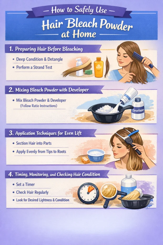 hair bleach powder guide