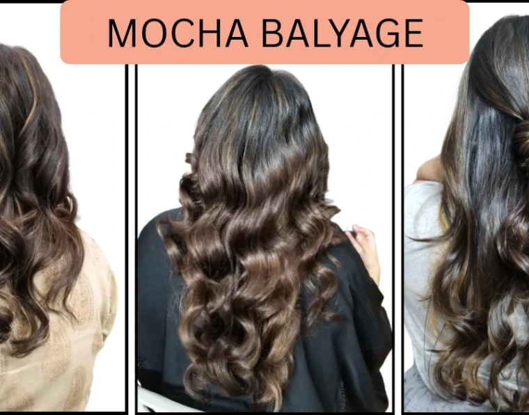 different tones of mocha brown balyage on clients