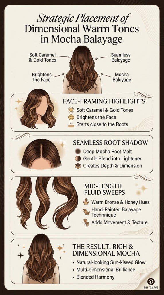 how to place foils while mocha balyage on clients to give that dimensional look