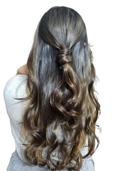no bleach mocha brown balyage on virgin hair